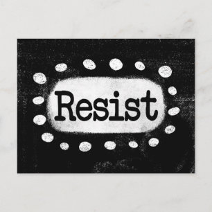 Resist Postcard