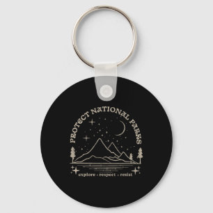 Resist Protect Our National Parks Graphic Anti Tru Keychain