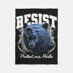 Resist Protect Our Parks Us National Parks Alt Us Fleece Blanket