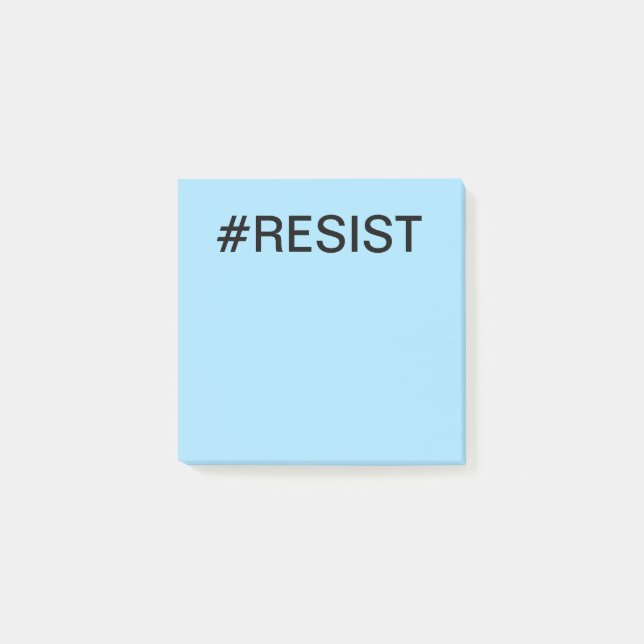 #Resist Protest black text on light blue Post-it Notes (Front)