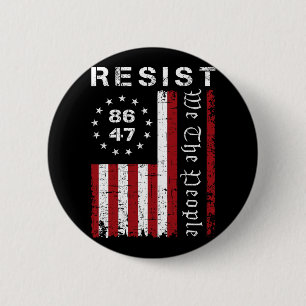 Resist Protest We The People 8647 86 47 Flag Prote 2 Inch Round Button