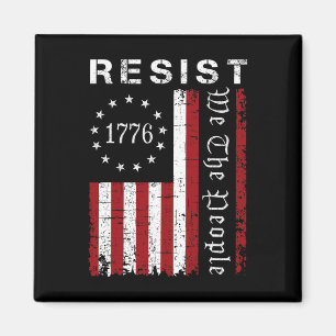 Resist Protest We The People Flag Protest Save Dem Magnet