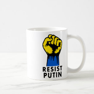 Resist Putin Protest Raised Fist Coffee Mug