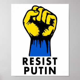 Resist Putin Protest Raised Fist  Poster