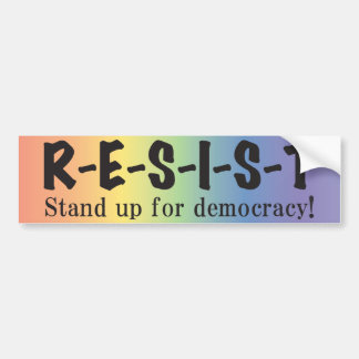 RESIST-rainbow Bumper Sticker
