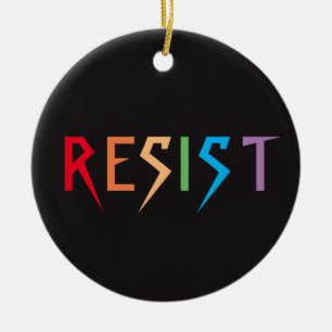 Resist Rainbow Ornament