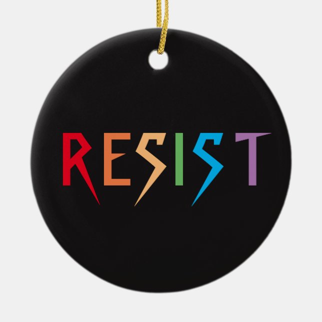 Resist Rainbow Ornament (Front)