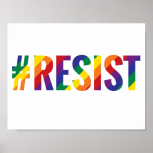 resist rainbow poster