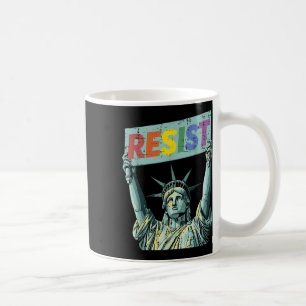 Resist Rainbow Statue Liberty Protest Lgbt Gay Men Coffee Mug