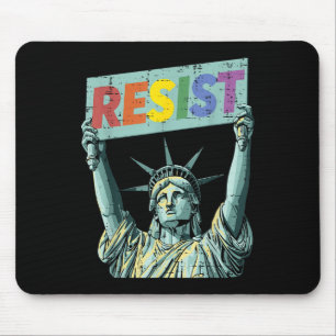Resist Rainbow Statue Liberty Protest Lgbt Gay Men Mouse Pad