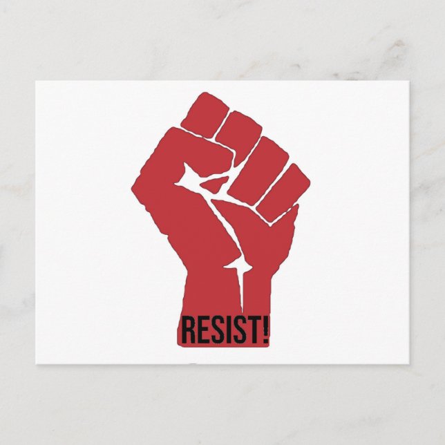 Resist Raised Fist Justice Postcard (Front)