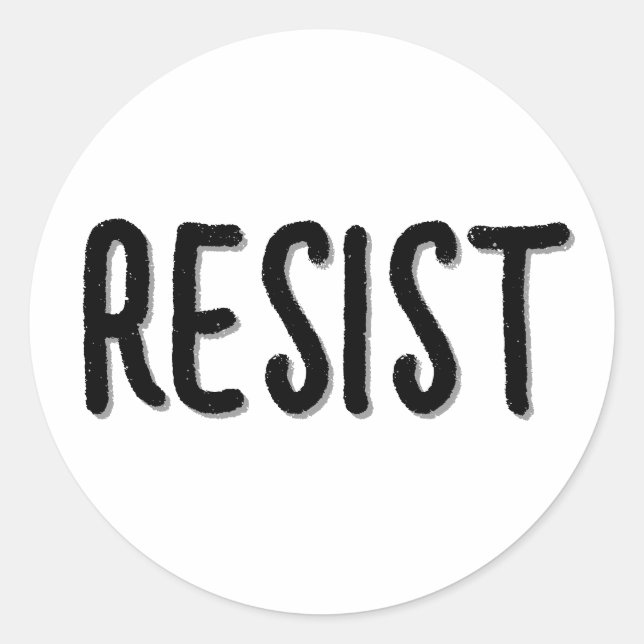 Resist Resistance  Classic Round Sticker (Front)