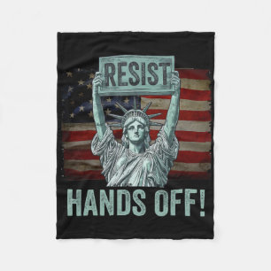 Resist Resistance Statue Of Liberty Hands Off Prot Fleece Blanket