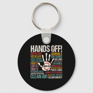 Resist Resistance Statue Of Liberty Hands Off Prot Keychain