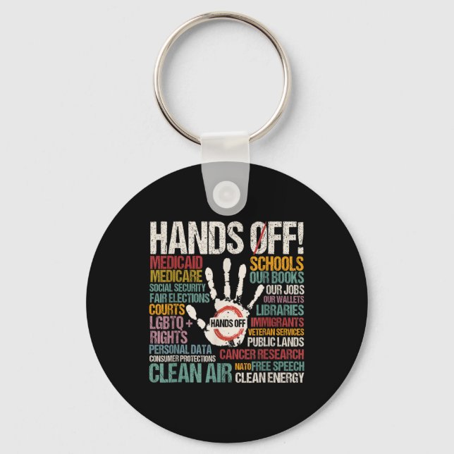 Resist Resistance Statue Of Liberty Hands Off Prot Keychain (Front)