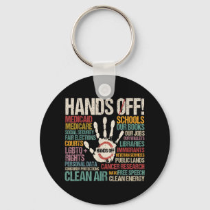 Resist Resistance Statue Of Liberty Hands Off Prot Keychain