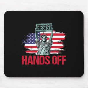 Resist Resistance Statue Of Liberty Hands Off Prot Mouse Pad