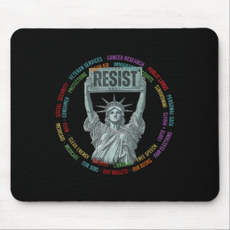 Resist Resistance Usa Statue Of Liberty Hands Off Mouse Pad