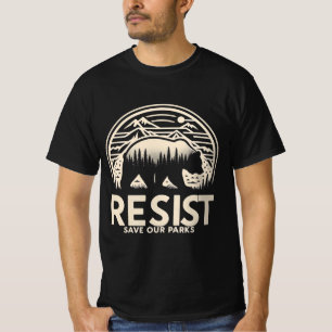 Resist Save Our Parks – Vintage Bear Conservation T-Shirt