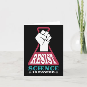 Resist Science Is Power Future Scientist Chemistry Card
