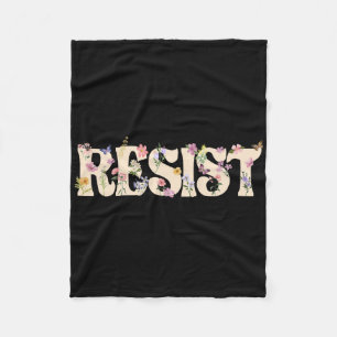 Resist Shirt Motif Floral 8647  Fleece Blanket