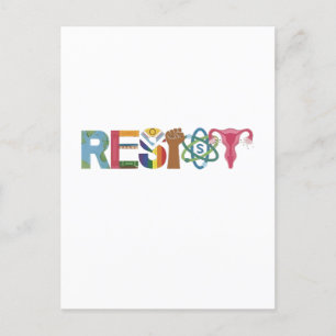 Resist Shirt Resistance Fight Fist Protest Liberal Holiday Postcard