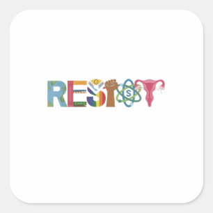 Resist Shirt Resistance Fight Fist Protest Liberal Square Sticker