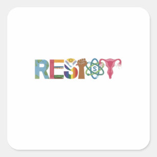 Resist Shirt Resistance Fight Fist Protest Liberal Square Sticker