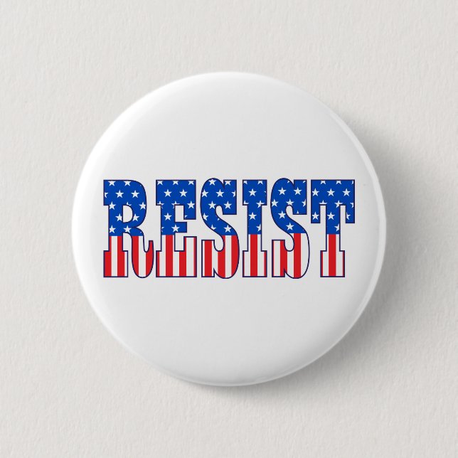 Resist | Stars & Stripes 2 Inch Round Button (Front)