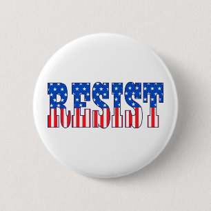 Resist Stars & Stripes 2 Inch Round Button