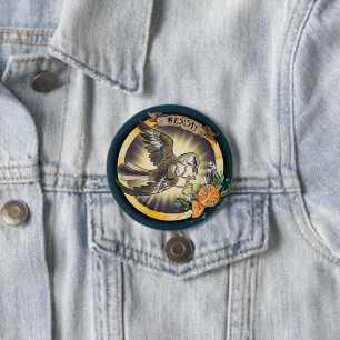 Resist State Bird Florida Mockingbird 3 Inch Round Button