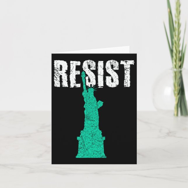 Resist Statue Of Liberty 1  Card (Front)