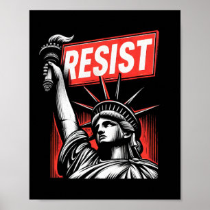 Resist Statue Of Liberty Activism Freedom Protest Poster