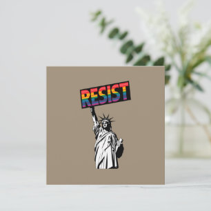 Resist Statue of Liberty Feminist Gift Invitation