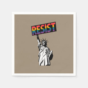 Resist Statue of Liberty Feminist Gift Napkin