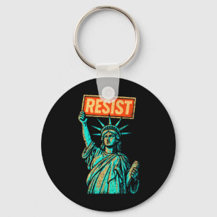 Resist Statue Of Liberty Keychain