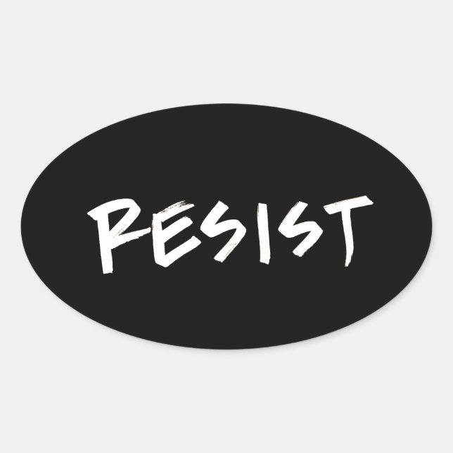 Resist Stickers- 4 per sheet Oval Sticker (Front)