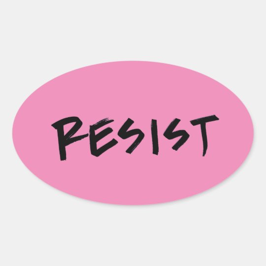 Resist Stickers- 4 per sheet-pink Oval Sticker