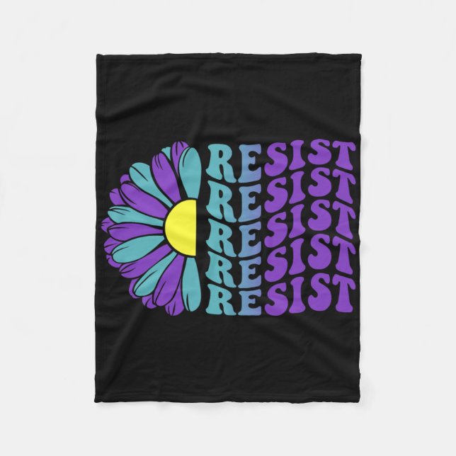 Resist Suicide Prevention Depression Awareness 1  Fleece Blanket (Front)