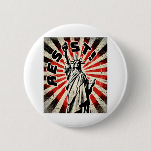 Resist Tee Statue Of Liberty Resist Activism Freed 2 Inch Round Button