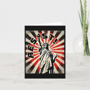 Resist Tee Statue Of Liberty Resist Activism Freed Card