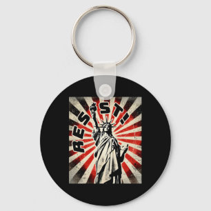 Resist Tee Statue Of Liberty Resist Activism Freed Keychain