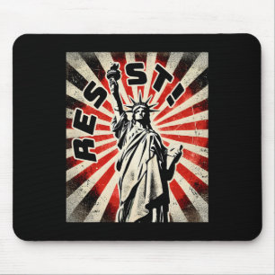 Resist Tee Statue Of Liberty Resist Activism Freed Mouse Pad