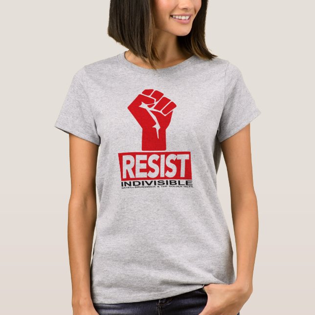 Resist Tee - Womens Sizes - Light Steel (Front)