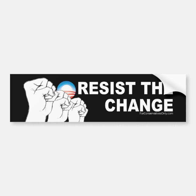 Resist the Change Bumper Sticker (Front)