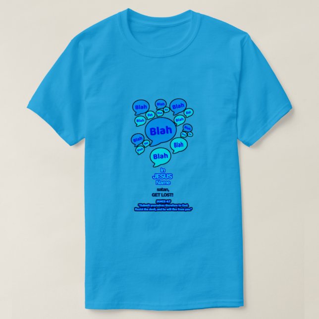 Resist the devil - Blue Logo - T-Shirt (Design Front)
