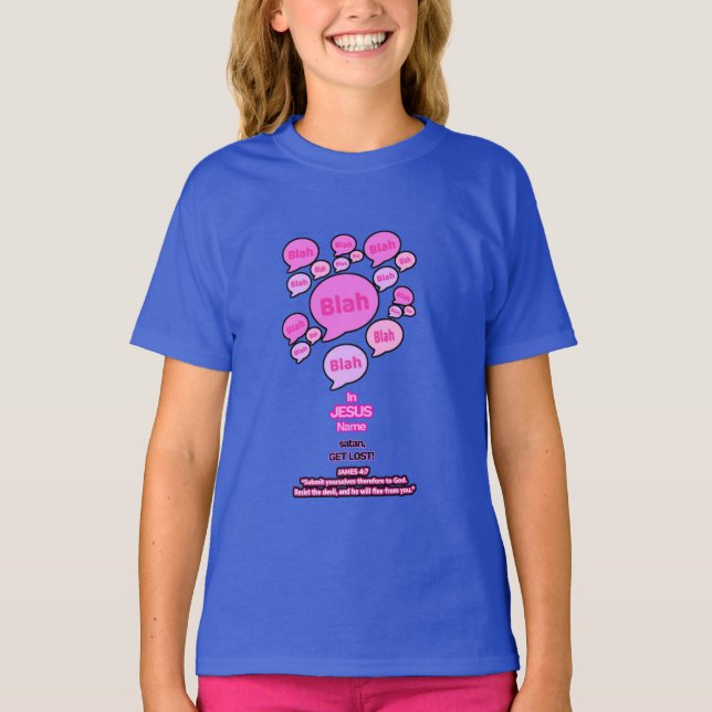 Resist the devil - Pink Logo - T-Shirt (Front)