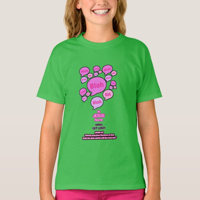 Resist the devil - Pink Logo - T-Shirt (Front)