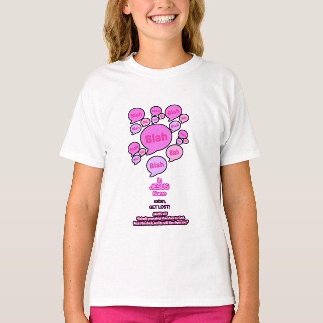 Resist the devil - Pink Logo - T-Shirt (Front)