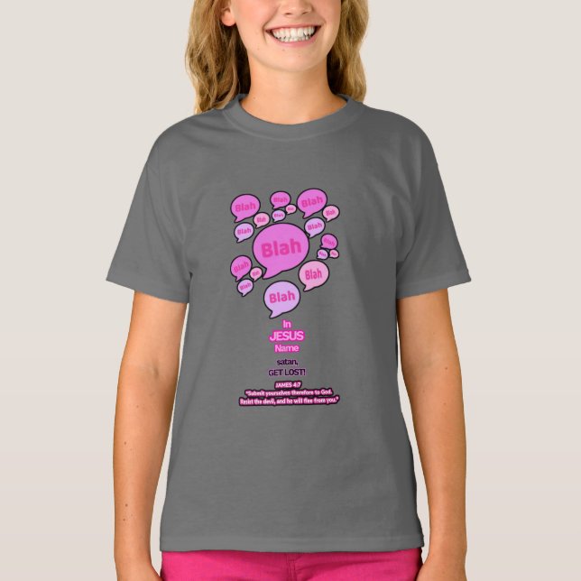Resist the devil - Pink Logo - T-Shirt (Front)